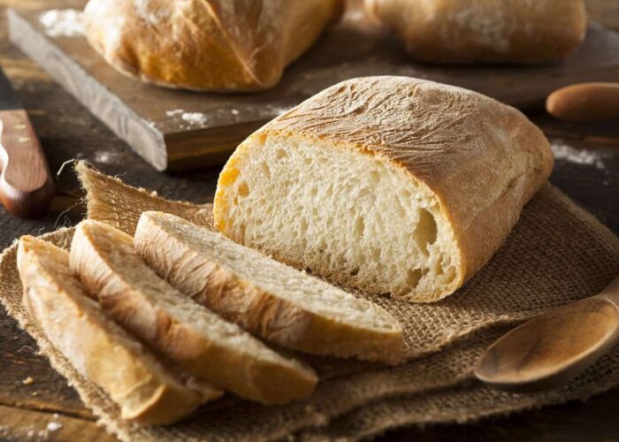 Opciones de comida con ciabatta